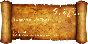 Ivanits Ábel névjegykártya